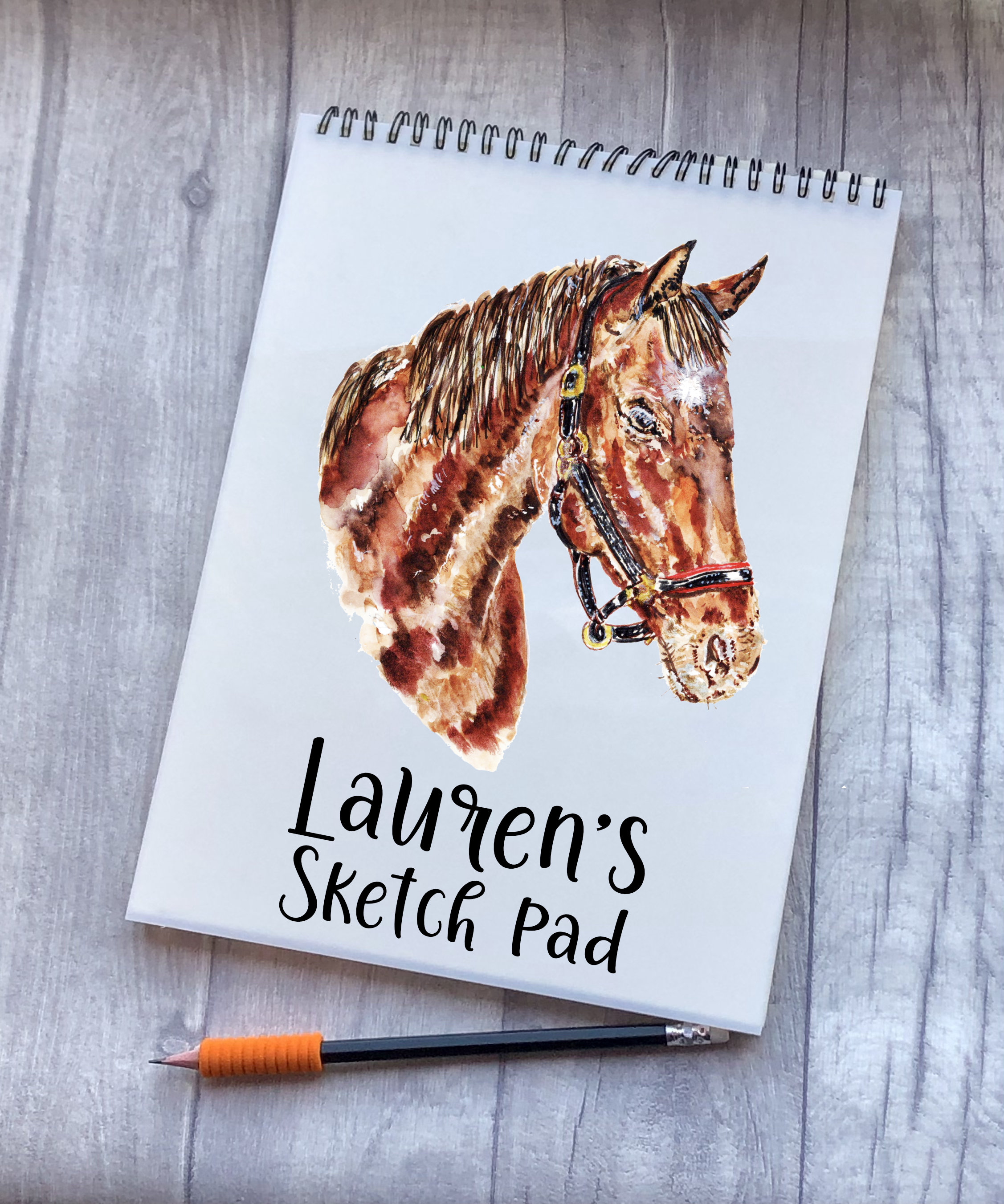 NEW Sunset Horse Mini Sketchbook Can Be Made Left Handed 