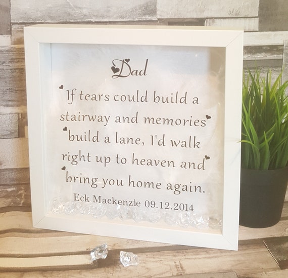 Memorial Gift Stairway To Heaven Frame Framed Verse Remembering Dad Gramps Mum Nanna Etc Memory Lost Loved One
