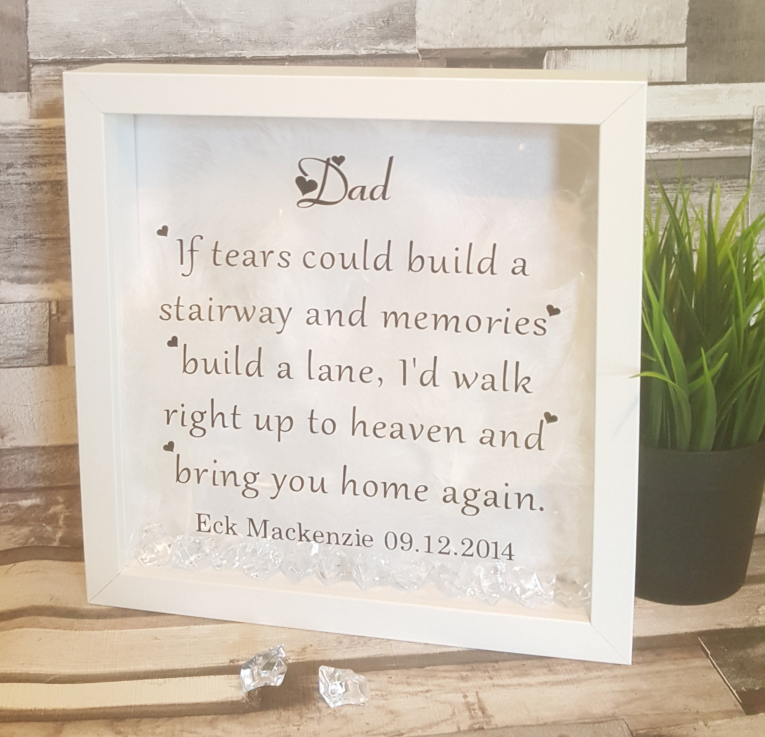 Memorial Gift Stairway to Heaven Frame Framed Verse Etsy