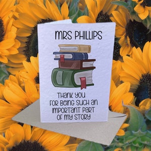 Carte de remerciement personnalisée pour enseignant, cadeau de carte de graines plantables, carte personnalisée pour enseignant, cadeaux pour enseignant