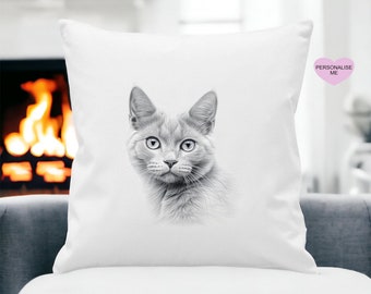 Cat Cushion, Personalised Cat Pillow Gift, Choose From Different Cat Breeds For This Luxury Cushion Gift