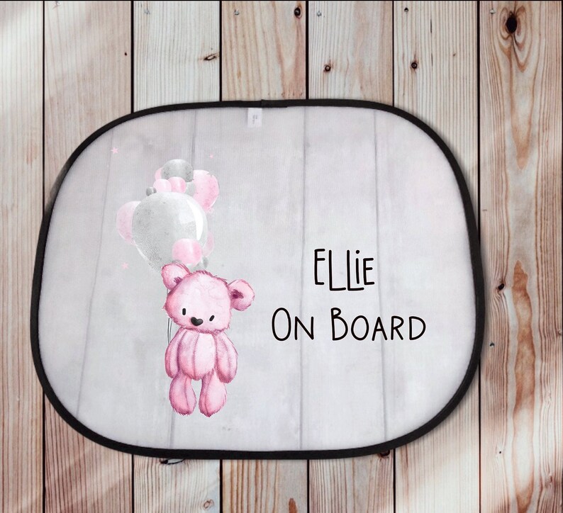 Car Sun Shade Personalised Car Sun Visor Balloon Bear Design Etsy UK