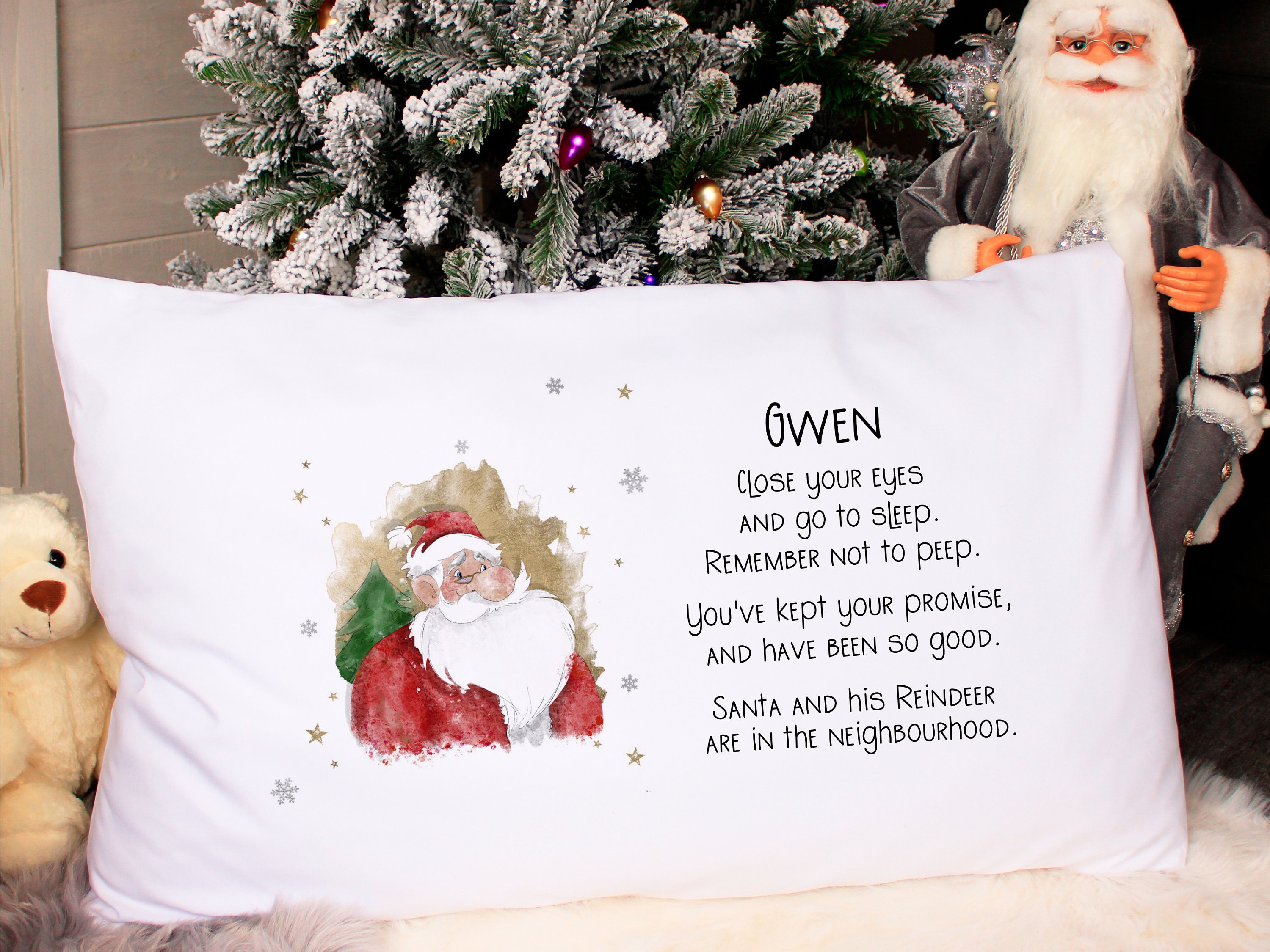 Personalised christmas eve pillowcase Clearance