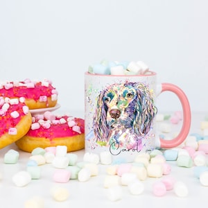 Spaniel Mug, Personalised Spaniel Dog Mug, Springer Spaniel Mug Gift Set, Gift For Her, Gift For Him