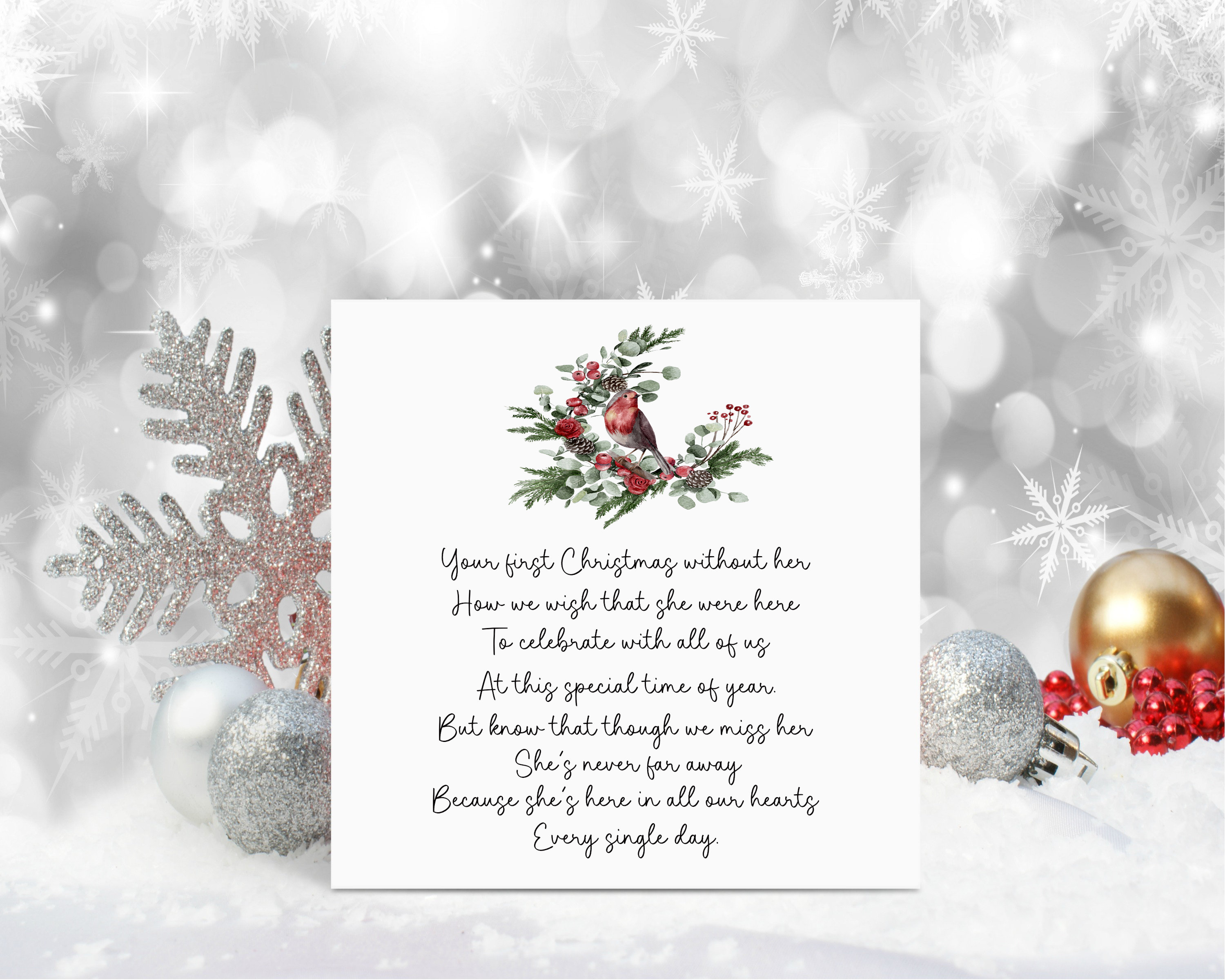 Lost Loved One Christmas Card, 1st Christmas Without Them, Christmas