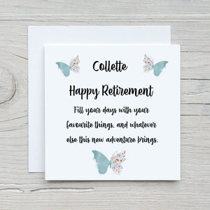 Carte de retraite personnalisée, coffret cadeau de retraite, cadeau de retraite pour elle, carte de retraite pour collègue, carte de départ