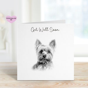 Carte de rétablissement, conception de chien carte de rétablissement, carte de rétablissement de chien personnalisée