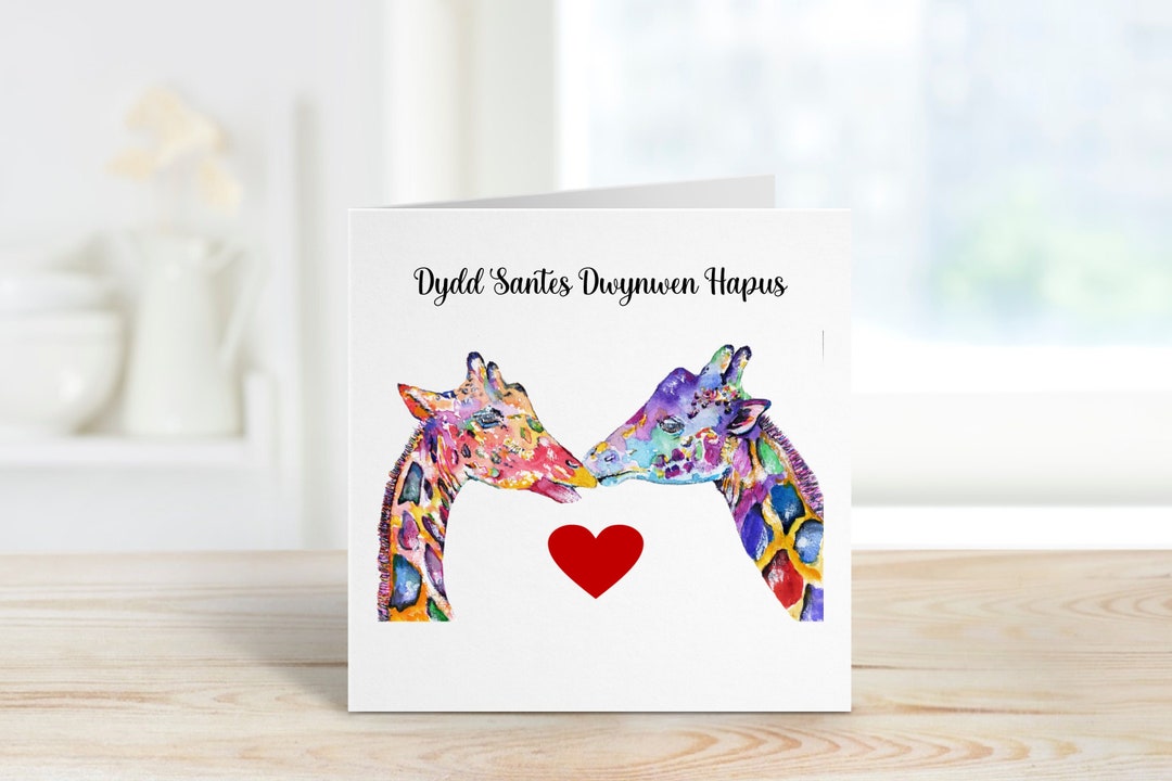Welsh Valentine's Day Card, St Dwynwen's Day Card, Card for Her, Card