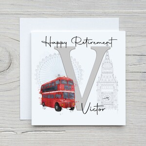 Carte de retraite personnalisée, Carte de retraite pour les bus de Londres, Carte de retraite pour homme, Carte de retraite pour femme