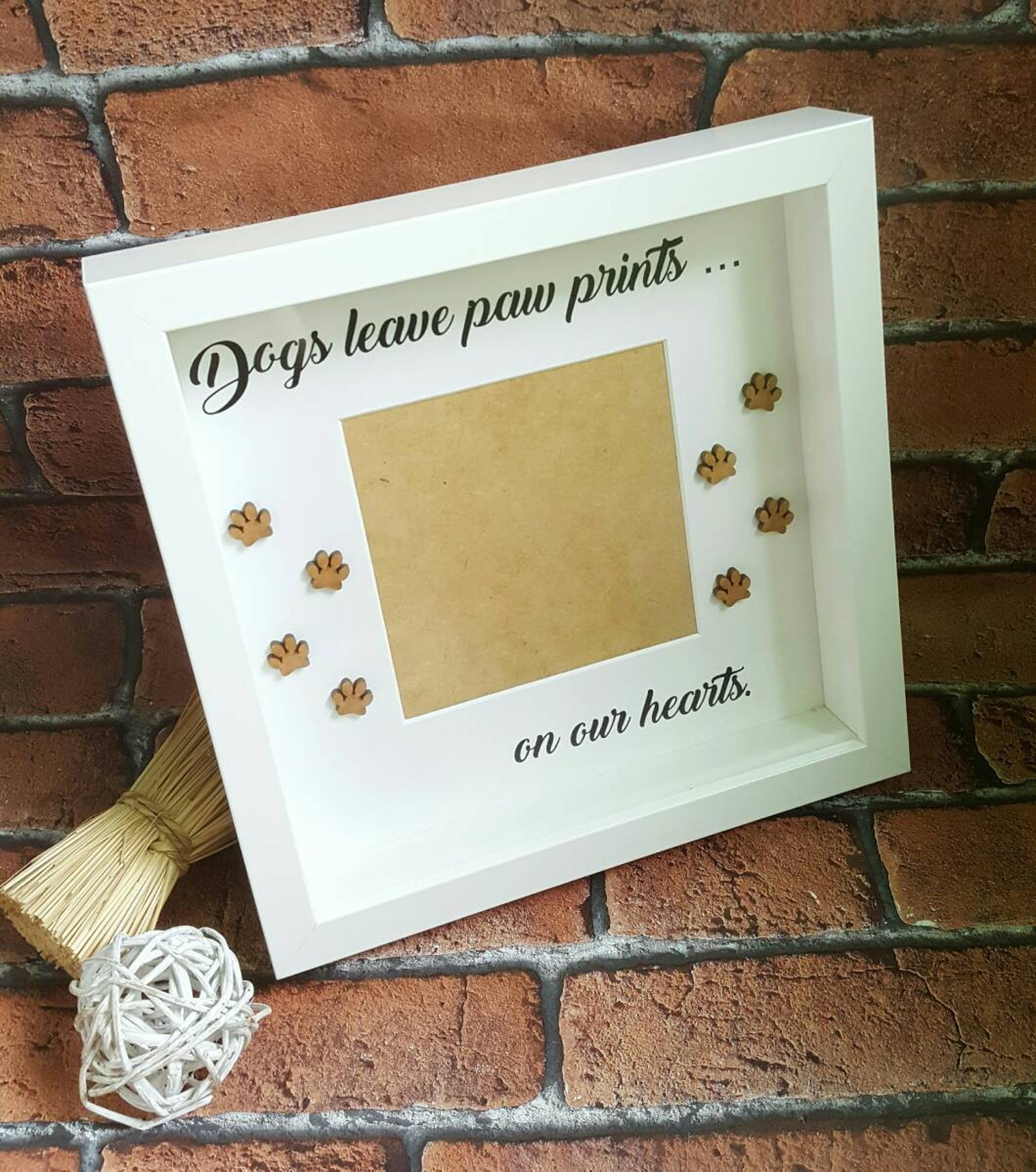 Dogs Leave Paw Prints on Our Hearts Paw Prints Photo Frame | Etsy