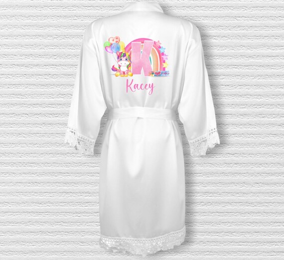 Lulabay girls personalised hooded dressing gown