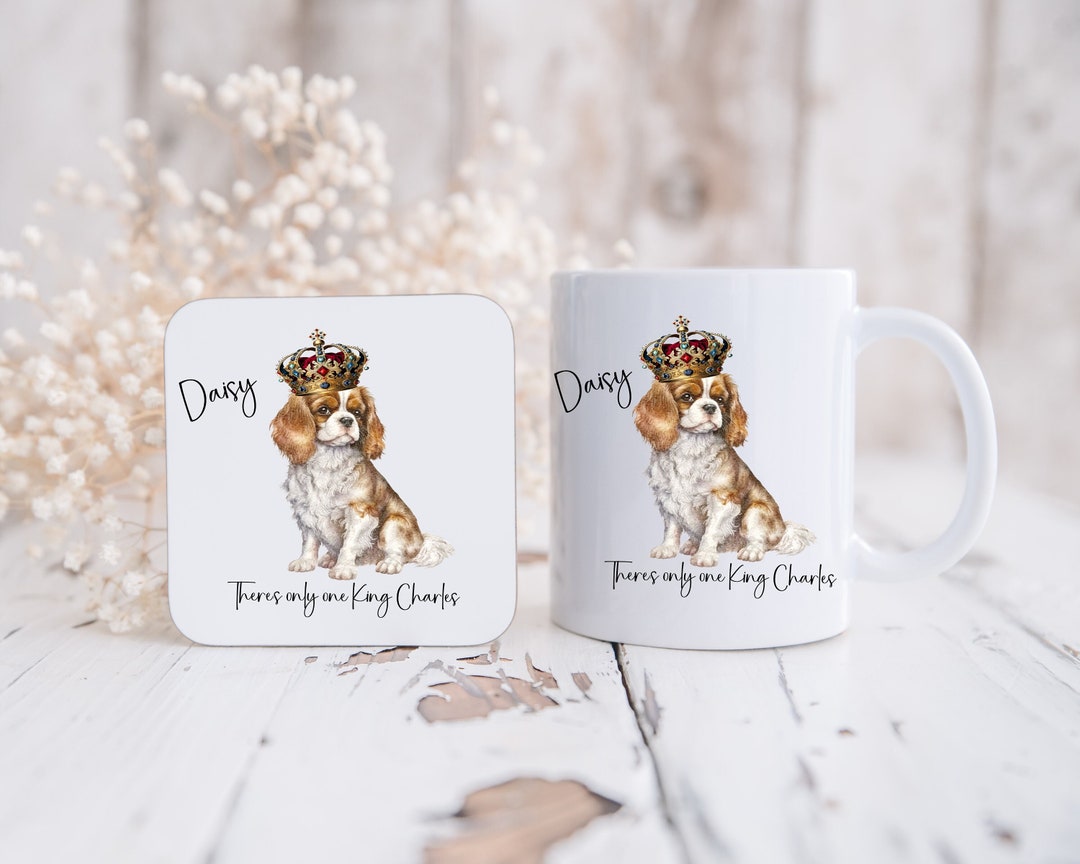 Cavalier King Charles Mug, Coronation Day Mug Set, King Charles III