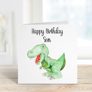 Tarjeta De Cumpleaños De Dinosaurio, Tarjeta De Cumpleaños Personalizada, Tarjeta De Cumpleaños De Hija, Tarjeta De Cumpleaños De Hijo, Tarjeta De Cumpleaños De Nieto, Tarjeta De 1er Cumpleaños