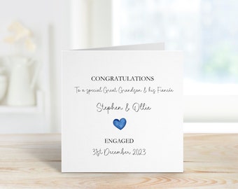 Engagement Card For Great Grandson, Personalised Engagement Card For Granddaughter Engagement Card For Son, Engagement Card For Son