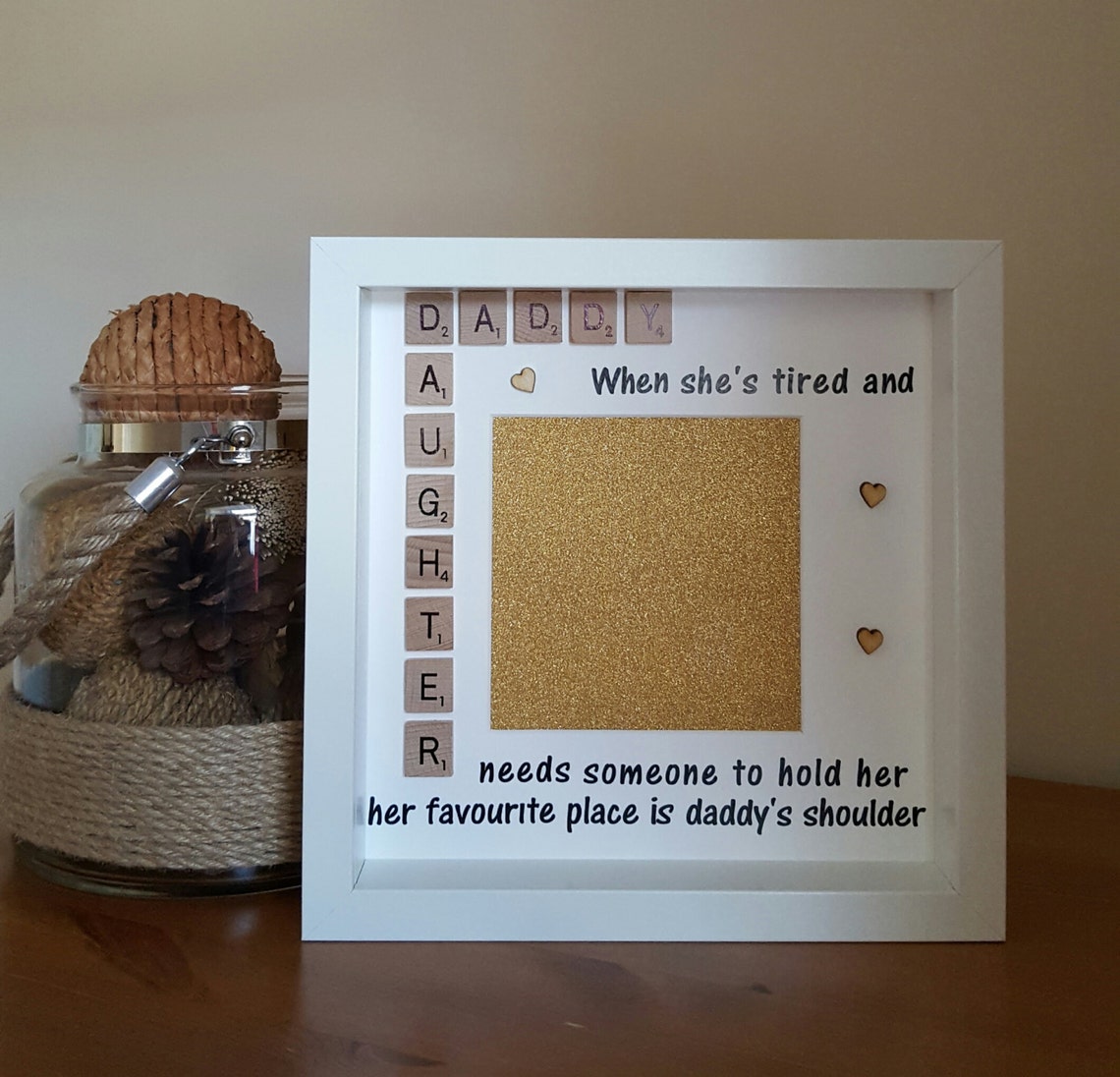 Father's Day Gift Daddy & Daughter Frame Personalised Etsy