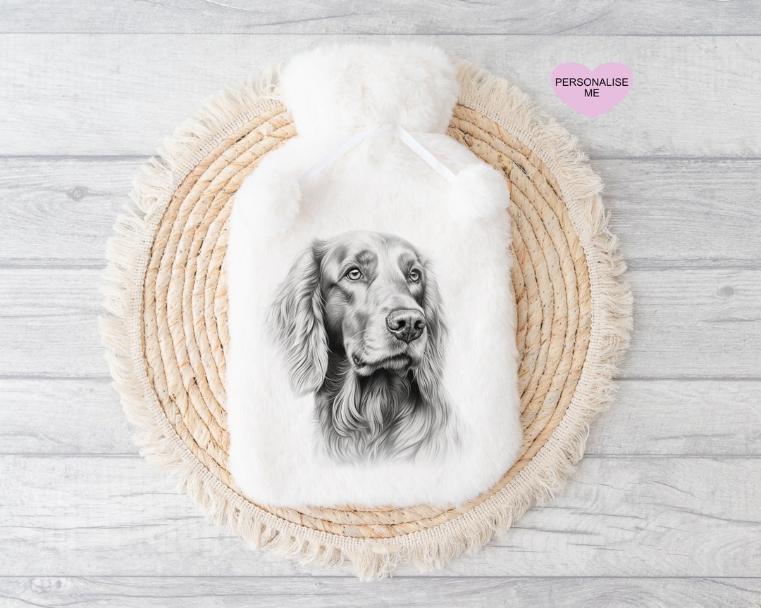 Irish Setter Gift Personalised Hot Water Bottle Dog Xmas Etsy