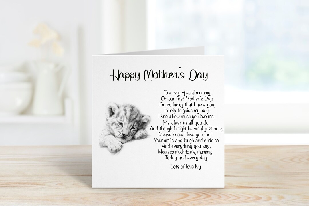 First Mothers Day Card, 1st Mothers Day Card, Happy Mother's Day Card ...