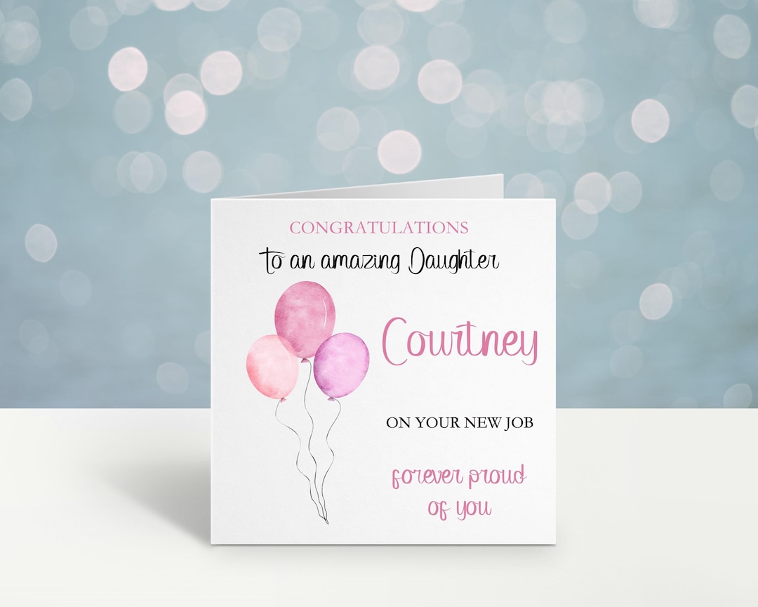 Congratulations on Your New Job Card, Good Luck in Your New Job Card ...