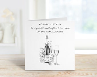 Engagement Card, Personalised Engagement Card For Granddaughter Engagement Card For Son, Engagement Card For Daughter,
