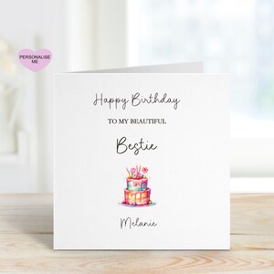 Carte d’anniversaire Bestie personnalisée, carte d’anniversaire pour Bestie, cartes d’anniversaire pour tout âge, 40e anniversaire pour un ami