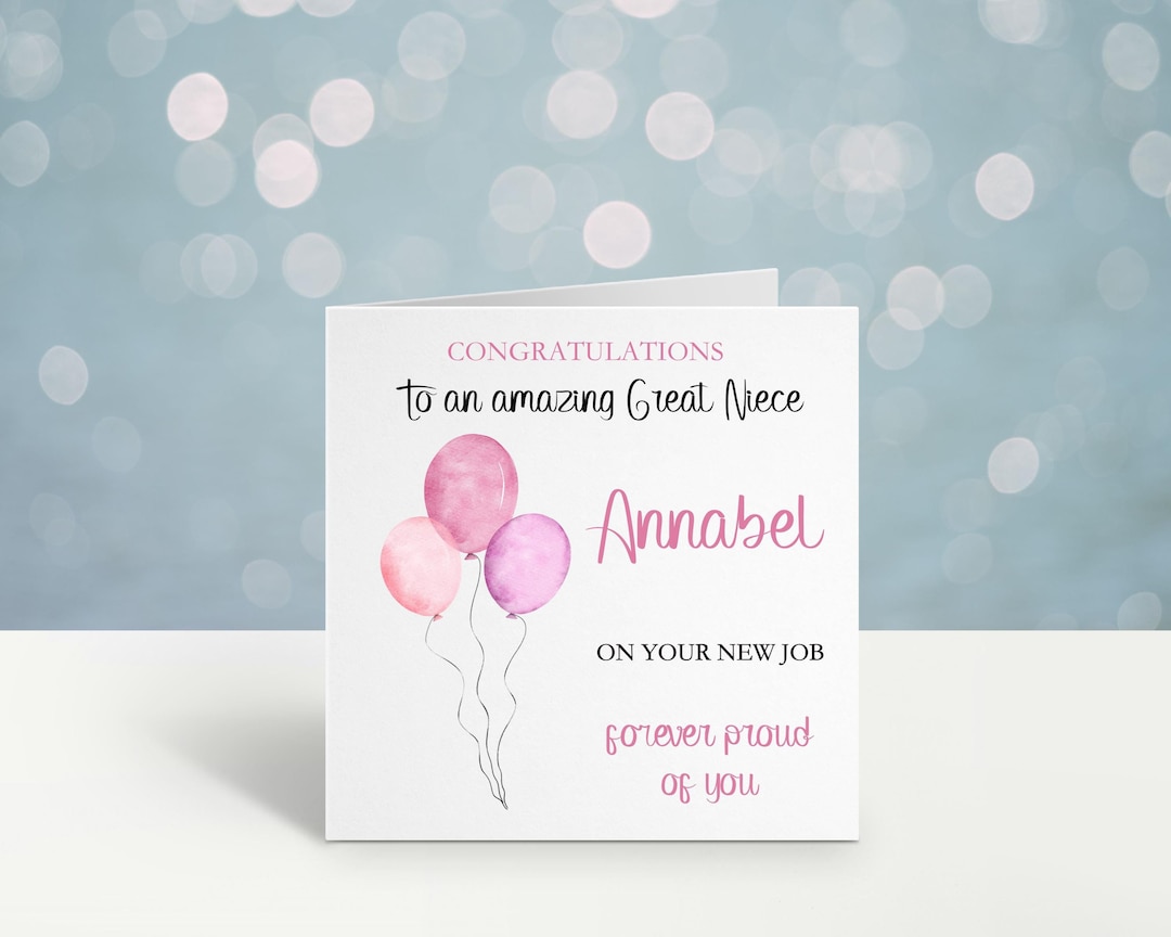 Congratulations on Your New Job Card, Good Luck in Your New Job Card ...