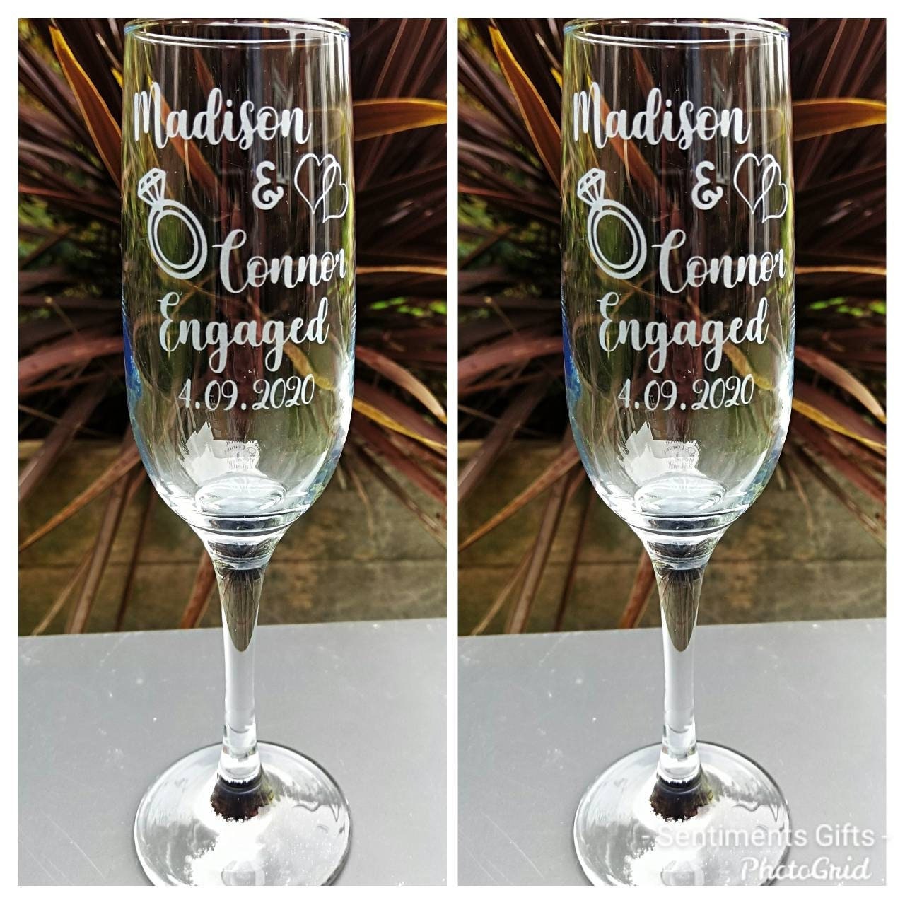 Personalized Champagne Flute - Danique Jewelry