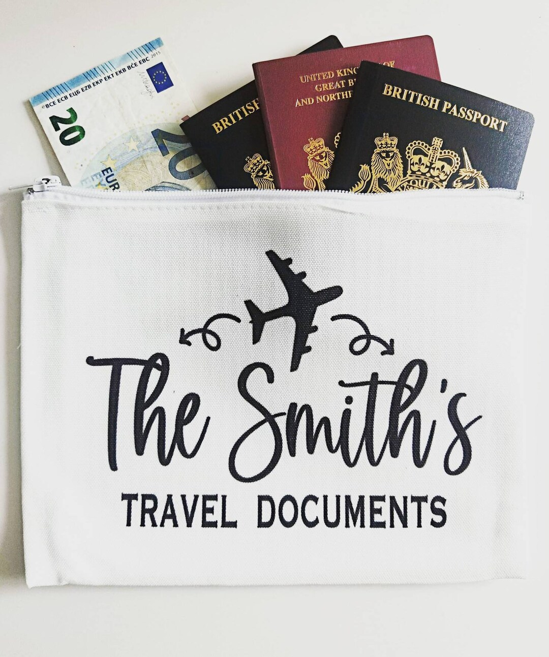 Personalised Travel Documents Wallet Passport Holder Money Etsy UK