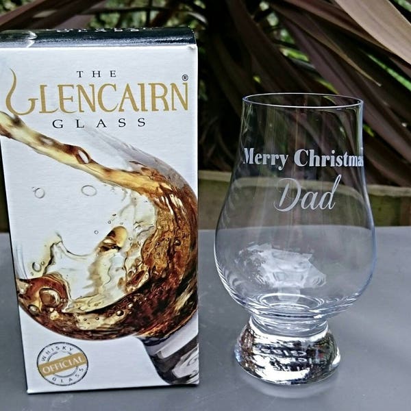 Engraved Glencairn Whiskey Glass - Personalised - Boxed - Christmas Gift,  Birthday gift, Whisky lovers Gift, Whisky Tasting Gift