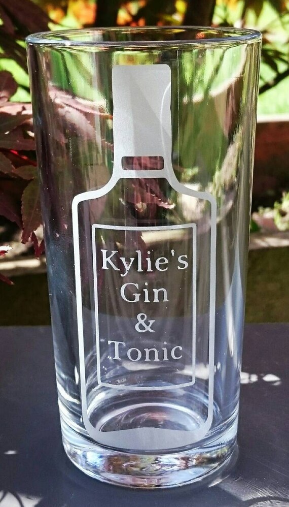 Personalised Engraved Gin & Tonic Highball Glass New Etsy