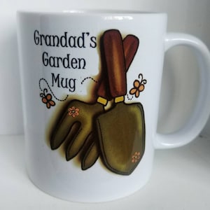 Personalised Garden Mug, Gardening Mug, Gardening Gift, Nan's Garden Mug, Grandad's Garden Mug, Gift Boxed, Any Name can be Added