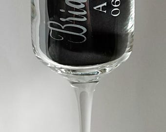 Personalized Engraved Bridesmaid Champagne Flute: Maid of Honour Gift