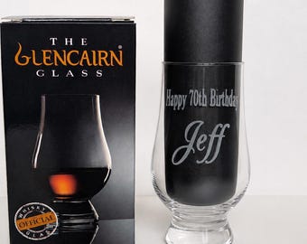 Engraved Glencairn Whisky Glass, Personalised Whisky Tasting Gift, Boxed Gift for Whisky Lovers, Birthday or Christmas Gift