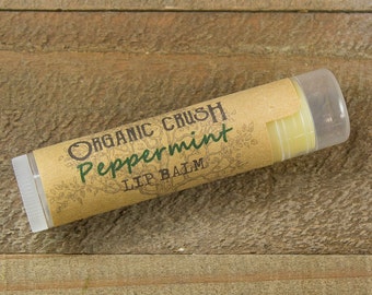 PEPPERMINT Lip Balm | Organic Lip Balm | Natural Lip Balm | Peppermint Chapstick | Natural Chapstick