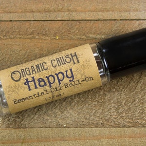 HAPPY Essential Oil Roll-On | Essential Oils to Uplift Mood | Essential Oils to Calm Anxieties | Oils for Depressed Feelings | Sleep Oils