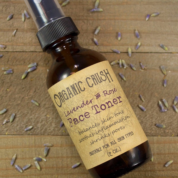 Lavender + Rose FACIAL TONER | Herbal Toner | Organic Skin Care | Rose Facial Toner | Anti-Aging | Anti-Acne | Balances Skin Tone