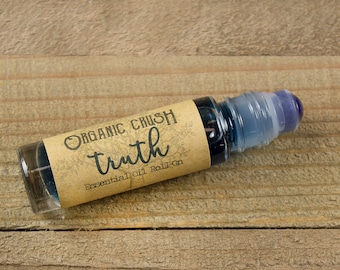 TRUTH Essential Oil Roll-On | Oils for Speaking Your Truth | Oils for Throat Chakra | Lapis Lazuli Roller | Oils for Meditation | Self Trust