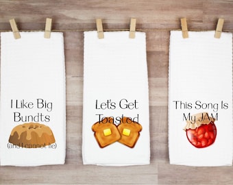 Funny Gift, Funny Dish Towels, Unique Kitchen Towels, Gift for Wedding Shower, Fun Hostess Gift, Funny Kitchen Decor, Gift for Chef
