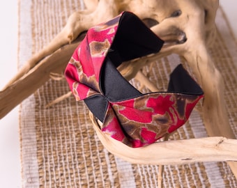 Garnet Red African Silk Headband