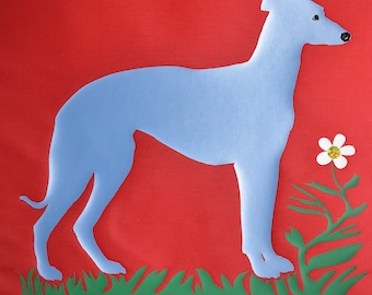 Greyhound Garden Flag | Sighthound Yard Flag Dog Lover Outdoor Decor Vinyl