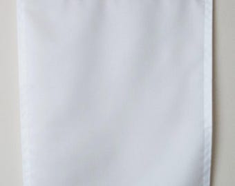 White Nylon  Garden Flag Handmade 12x18 IN – Seller Sewn Craft Blank