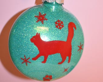 Cat Lovers USA Ornament Christmas Tree Holiday Decoration Shatterproof pawsinprofile