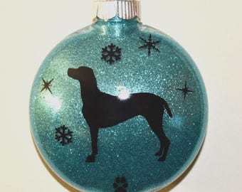 Vizsla Dog Ornament, Christmas Holiday Decoration, Shatterproof