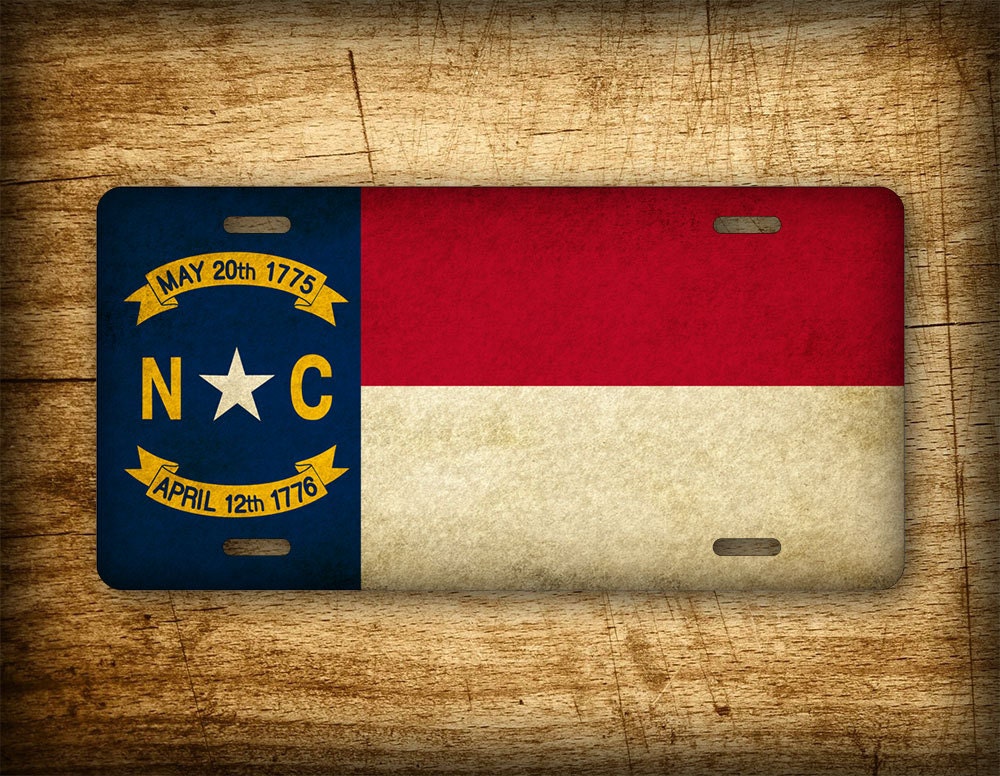 Americana North Carolina State Flag Nummernschild Vintage Replik