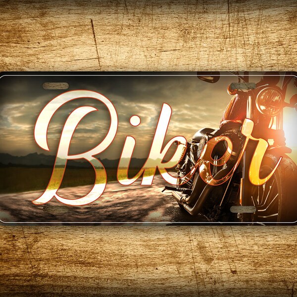 thumbnail image 2 of Harley Davidson Motorcycle License Plate Tag - New Black Metal Aluminum USA 2 of 5