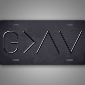 God Is Greater Then The Highs And Lows Aluminum Christian 6x12 License Plate Aluminum image 2