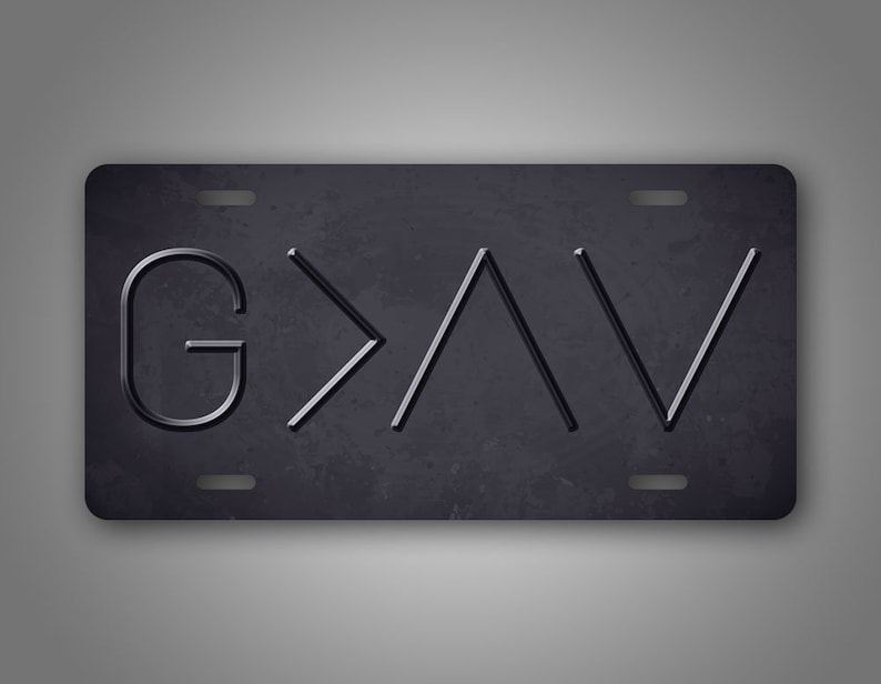 God Is Greater Then The Highs And Lows Aluminum Christian 6x12 License Plate Aluminum image 2