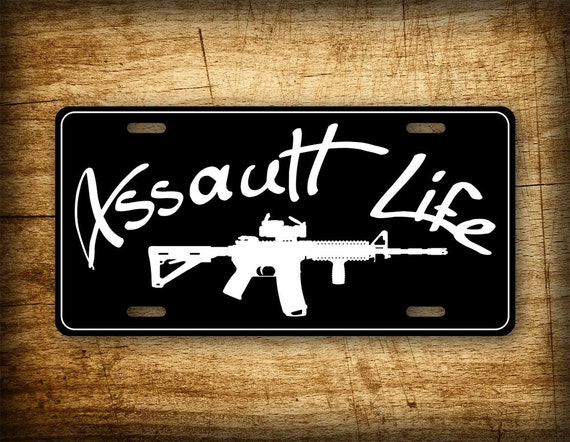 Ar15 Com Nra Christmas Cards 2022 Assault Life Tactical License Plate Patriot Auto Tag Ar15 Guns | Etsy