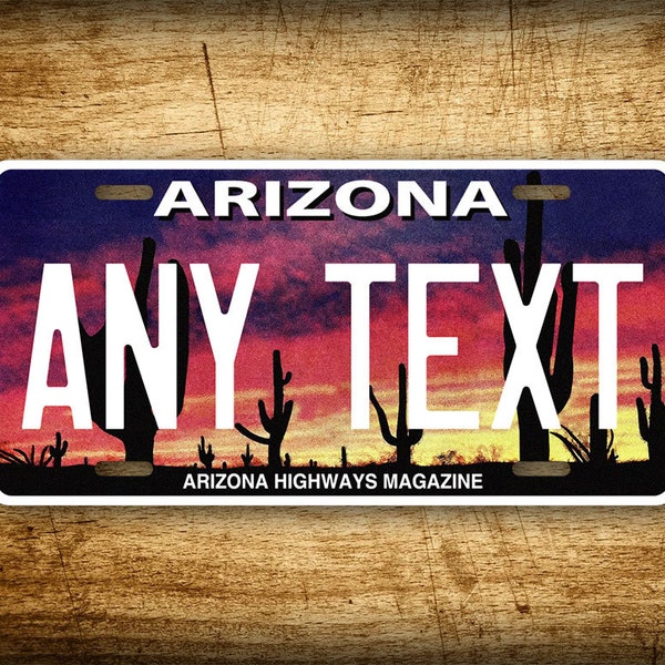 Arizona Custom License Plate Etsy
