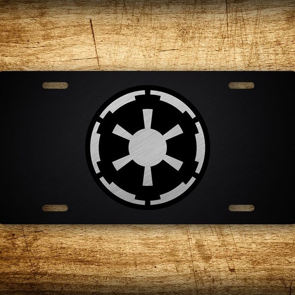 Galactic Empire 6x12 License Plate Emperial Seal  Republic Restored Empire Emblem Logo