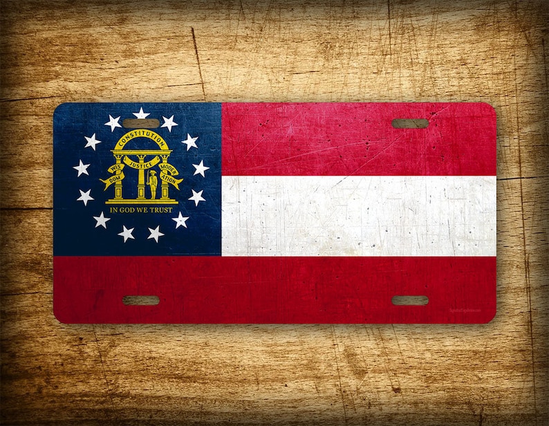 State Flag License Plate Aluminum Metal Auto Tag 6x12 Etsy